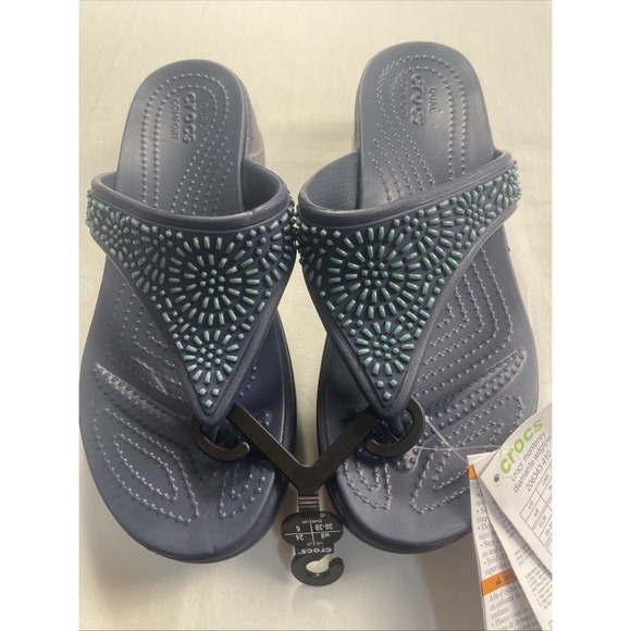 CROCS Shoes - womens crocs wedge sandals size 8.5